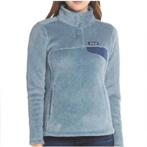 Patagonia Re-tool Snap T Fleece Mock Neck Pullover Blue